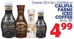 Bravo Supermarkets CALIFIA FARMS ICED COFFEE 48 Oz. Btl offer