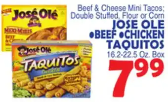 Bravo Supermarkets JOSE OLE BEEF, CHICKEN TAQUITOS offer