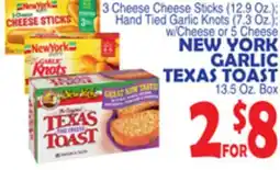 Bravo Supermarkets NEW YORK GARLIC TEXAS TOAST 13.5 Oz. Box offer