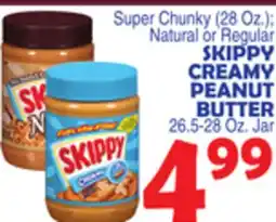 Bravo Supermarkets SKIPPY CREAMY PEANUT BUTTER offer