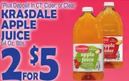 Bravo Supermarkets KRASDALE APPLE JUICE offer