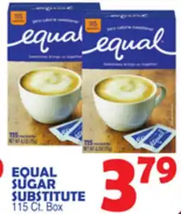 Bravo Supermarkets EQUAL SUGAR SUBSTITUTE offer
