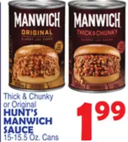 Bravo Supermarkets HUNT'S MANWICH SAUCE offer