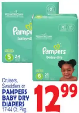 Bravo Supermarkets PAMPERS BABY DRY DIAPERS offer
