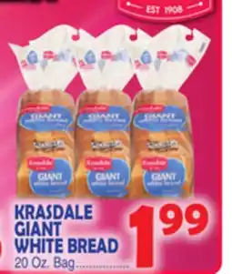Bravo Supermarkets KRASDALE GIANT WHITE BREAD offer