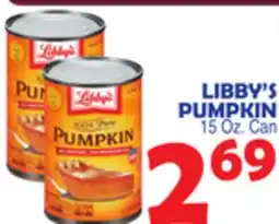 Bravo Supermarkets LIBBY'S PUMPKIN offer