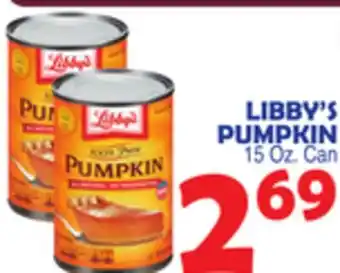 Bravo Supermarkets LIBBY'S PUMPKIN offer