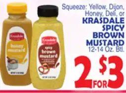 Bravo Supermarkets KRASDALE SPICY BROWN MUSTARD offer