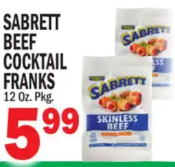 Bravo Supermarkets SABRETT BEEF COCKTAIL FRANKS offer