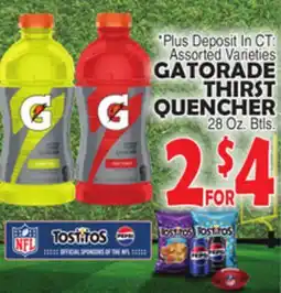 Bravo Supermarkets GATORADE THIRST QUENCHER offer
