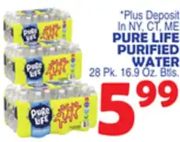 Bravo Supermarkets PURE LIFE PURIFIED WATER offer