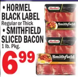 Bravo Supermarkets HORMEL BLACK LABEL, SMITHFIELD SLICED BACON offer