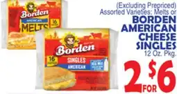 Bravo Supermarkets BORDEN AMERICAN CHEESE SINGLES offer