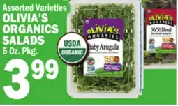 Bravo Supermarkets OLIVIA'S ORGANICS ORGANICS SALADS 5 Oz. Pkg offer