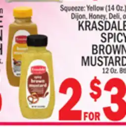 C Town KRASDALE SPICY BROWN MUSTARD 12 Oz. Btl offer