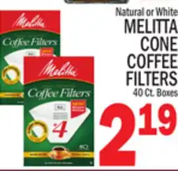 C Town MELITTA CONE COFFEE FILTERS offer