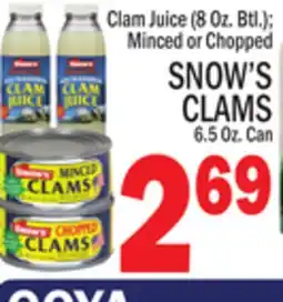 C Town SNOW'S CLAMS 6.5 Oz. Can offer