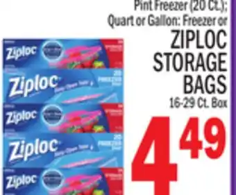 C Town ZIPLOC STORAGE BAGS 16-29 Ct. Box offer