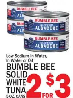 C Town BUMBLE BEE SOLID WHITE TUNA offer