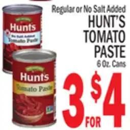 C Town HUNT'S TOMATO PASTE offer