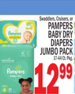 C Town PAMPERS BABY DRY DIAPERS JUMBO PACK offer