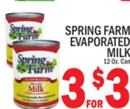 C Town SPRING FARM EVAPORATED MILK offer