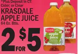 C Town KRASDALE APPLE JUICE offer