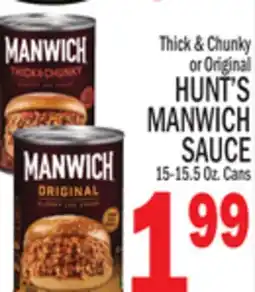 C Town HUNT'S MANWICH SAUCE offer