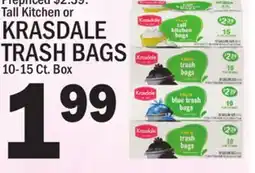 C Town KRASDALE TRASH BAGS offer