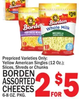 C Town BORDEN ASSORTED CHEESES 6-8 OZ. PKG offer