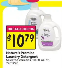 Stop&Shop Nature's Promise Laundry Detergent offer