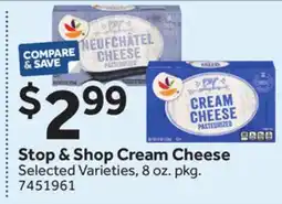 Stop&Shop Stop & Shop Cream Cheese offer