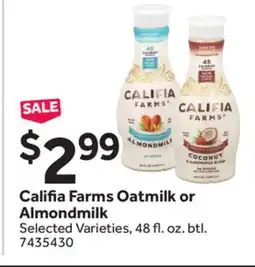 Stop&Shop Califia Farms Oatmilk or Almondmilk offer