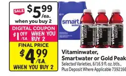 Stop&Shop Vitaminwater, Smartwater or Gold Peak offer