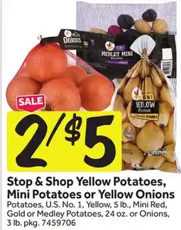 Stop&Shop Stop & Shop Yellow Potatoes, Mini Potatoes or Yellow Onions offer