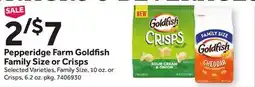 Stop&Shop Pepperidge Farm Goldfish Family Size or Crisps offer