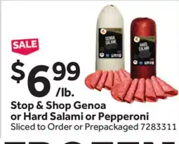 Stop&Shop Stop & Shop Genoa or Hard Salami or Pepperoni offer