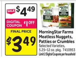 Stop&Shop MorningStar Farms Meatless Nuggets, Patties or Crumbles offer