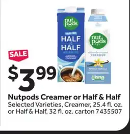 Stop&Shop Nutpods Creamer or Half & Half offer