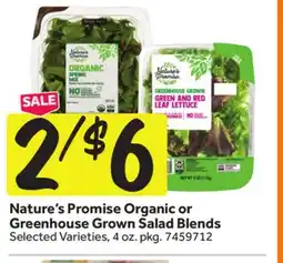 Stop&Shop Nature's Promise Organic or Greenhouse Grown Salad Blends offer