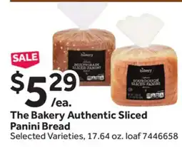 Stop&Shop The Bakery Authentic Sliced Panini Bread offer