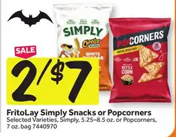 Stop&Shop FritoLay Simply Snacks or Popcorners offer