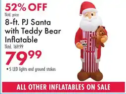 Boscov's 8-ft. PJ Santa with Teddy Bear Inflatable offer