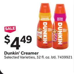 Stop&Shop Dunkin' Creamer offer