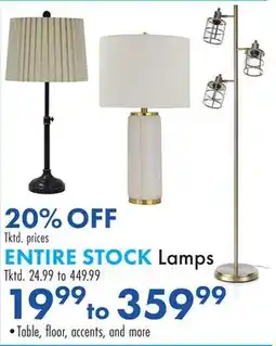 Boscov's ENTIRE STOCK Lamps offer