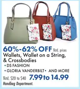 Boscov's Wallets, Wallet on a String, & Crossbodies offer