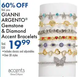 Boscov's GIANNI ARGENTO Gemstone & Diamond Accent Bracelets offer