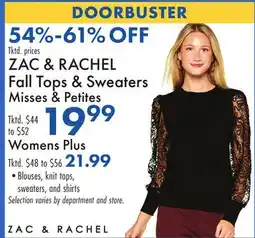 Boscov's ZAC & RACHEL Fall Tops & Sweaters Misses & Petites offer