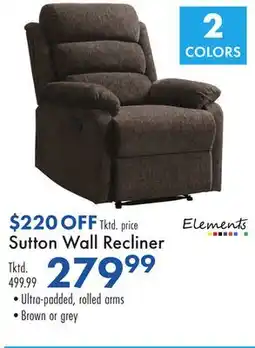 Boscov's Sutton Wall Recliner offer