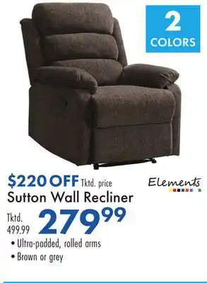 Boscov's Sutton Wall Recliner offer